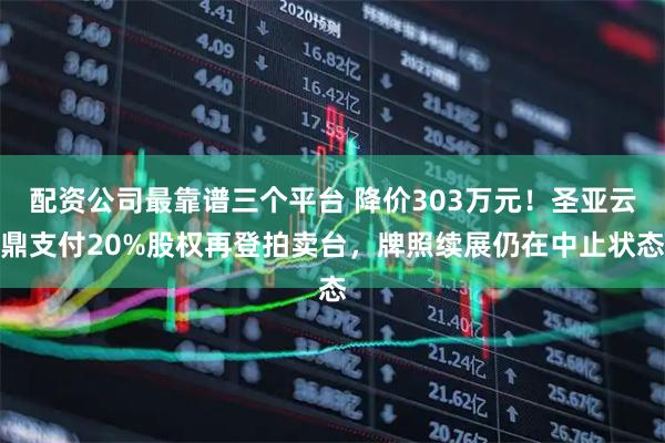 配资公司最靠谱三个平台 降价303万元！圣亚云鼎支付20%股权再登拍卖台，牌照续展仍在中止状态